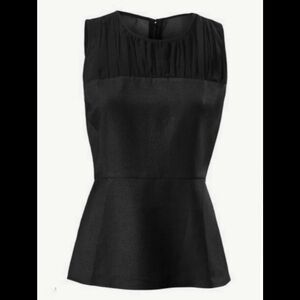 Cabi Bustier Peplum Black Embossed Snake Print Tank Top Blouse 3080